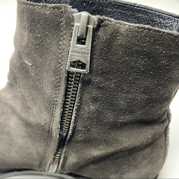 All Saints Suede Ankle Boots Chocolate Brown 46 - Picture 6 of 12